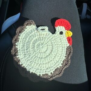 🐓Handmade crochet chicken pot holders🐓
